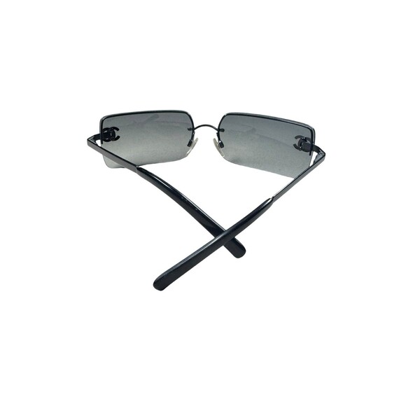 Chanel 4104-B Sunglasses Rimless Black Frame Rhinestone c.101/8G 62-15-120 VTG main image 4